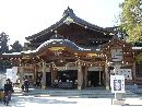 竹駒神社拝殿正面と立派な向拝