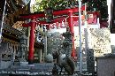 伊達斉村と縁がある竹駒神社（岩沼市）境内社である命婦社には神使である神狐が祭られています