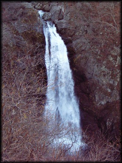 秋保大滝の滝姿を撮影した写真